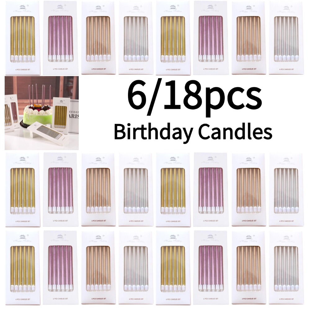 Candle Supplies Usa - 6/18 шт. металлические золотые, серебряные свечи