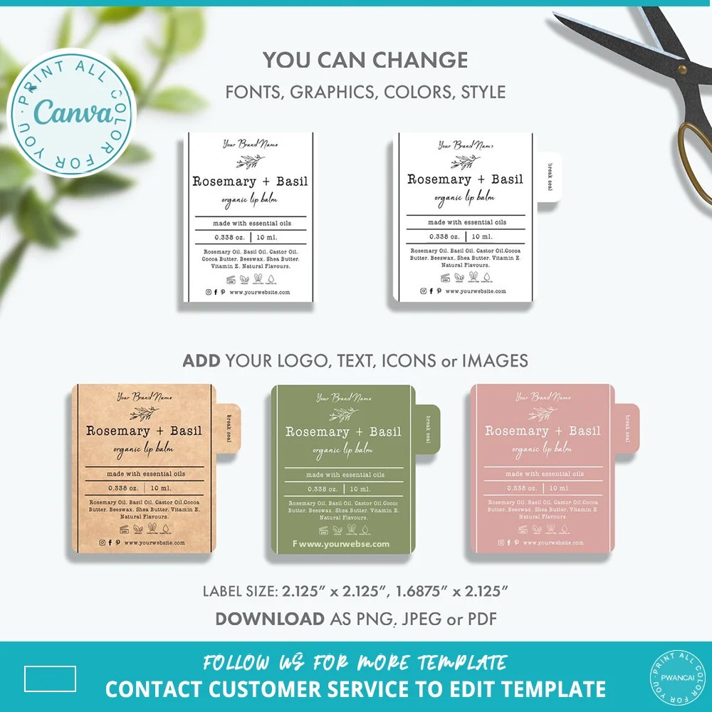 Минималистичный ботанический ш – обзор и цена Sticker Label Template